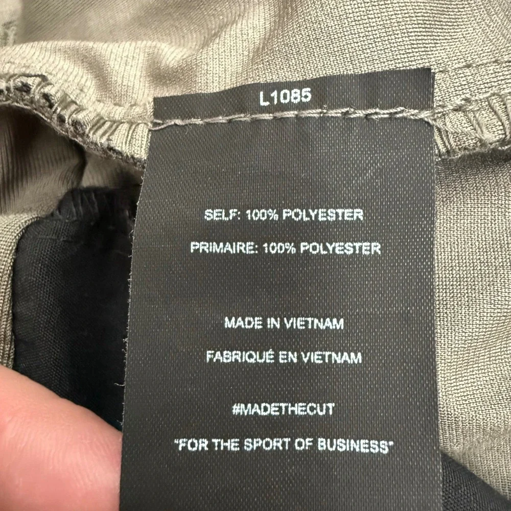 Cuts AO Jogger Pants Mens‎ XL Sage Green Grey Tapered Performance Chino Trousers